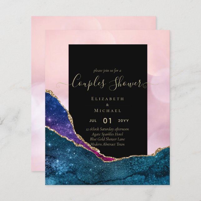 CASAIS ORÇAMENTAIS CHÁ DE PANELA - AGAR Dourado (Frente/Verso)