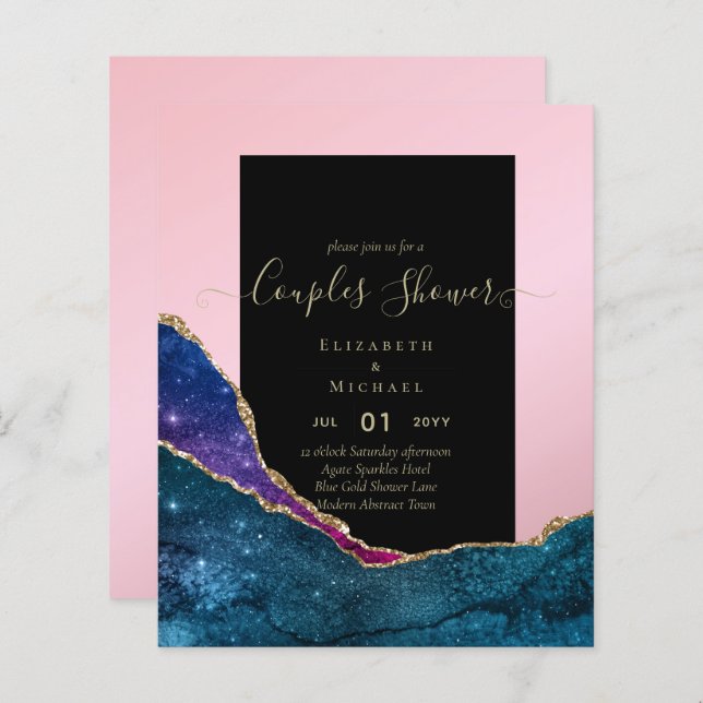 CASAIS ORÇAMENTAIS CHÁ DE PANELA - AGAR Dourado (Frente/Verso)