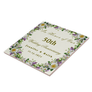 Casais personalizados 50º aniversário de casamen