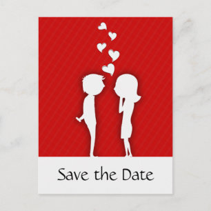 Casal Bonito Salve o Anúncio de Casamento de Data