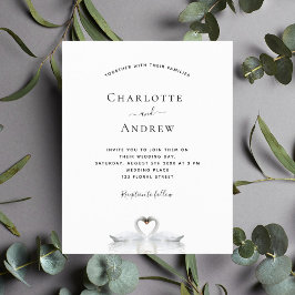 Casal branco do suco do orçamento convite para cas