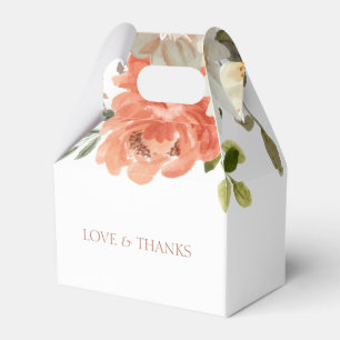 Casal Branco Floral Caixas Favoritas de Amor e Obr