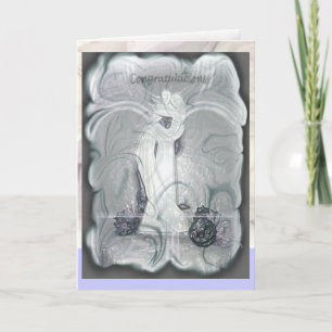 Casal de casamento.... Cartão