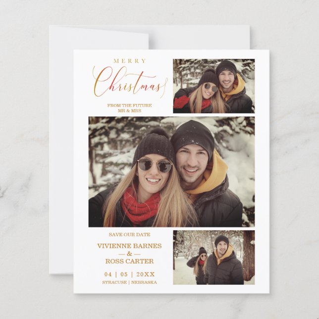 Casal de Colagem de Fotos Feliz Natal 3 (Frente)