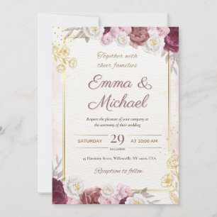 Casal de convite de casamento