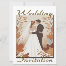 Casal de Convite para Casamento na Floresta - outo