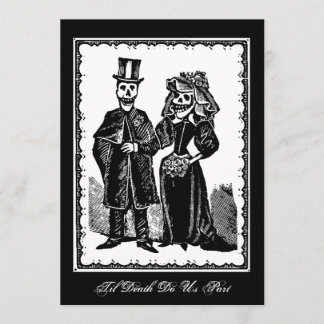 Casal de esqueleto - Convite