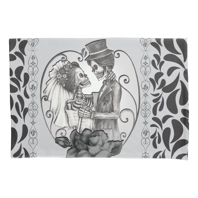 Casal de Esqueletos Dança de Casamento Amor (Frente)