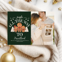 Casal de Foto Anúncio de Gravidez de Natal