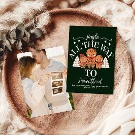 Casal de Foto Anúncio de Gravidez de Natal