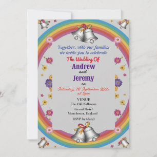 Casal de Gay de Convite de Casamento