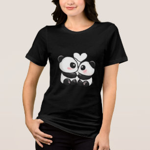 Casal de Panda Fofo Amor SVG