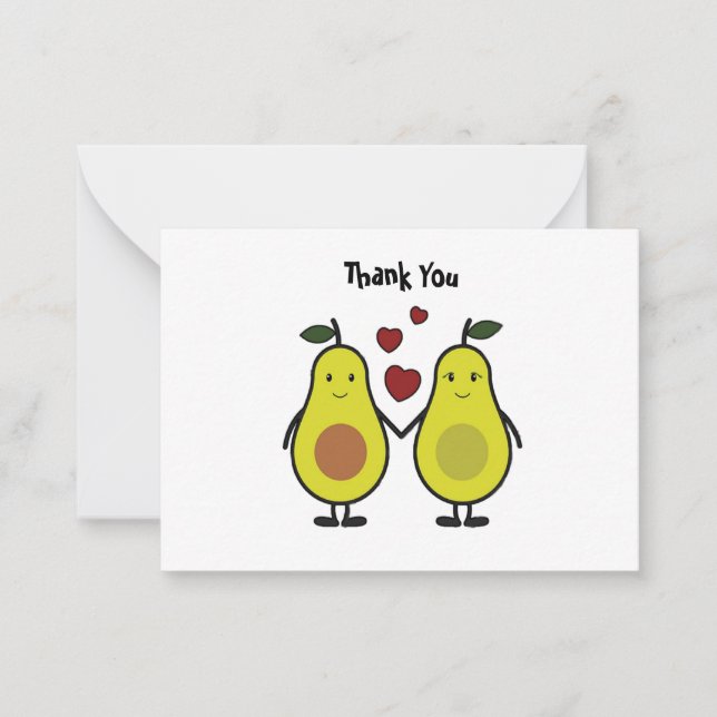 Casal Do Cartões de agradecimentos Avocado (Frente)