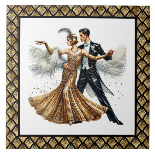 Casal elegante Art Déco