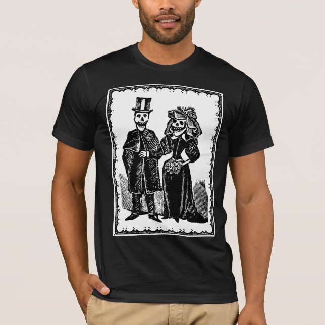 Casal esqueleto - Camisa (Personalizar) (Frente)