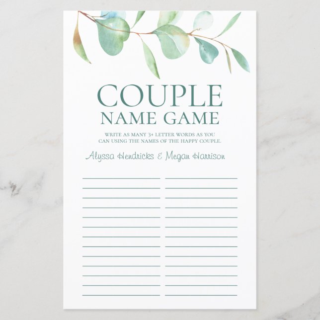 Casal LGBTQ - Jogo Eucalyptus (Frente)