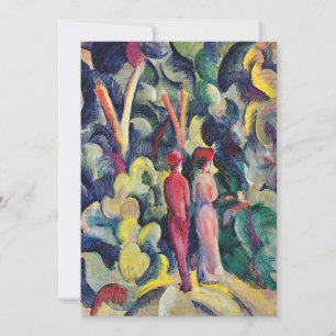 Casal na Trilha da Floresta por August Macke