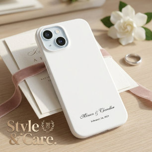 Casal Personalizado Data Minimalista Branco
