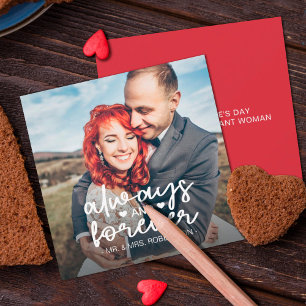 Casal personalizado de Namorados de fotos sempre e