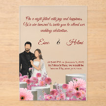 Casal Personalizado Floral WI. – Flores Rosa e Fon