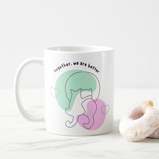 Casal personalizado, juntos somos melhores, caneca (Com Donut)