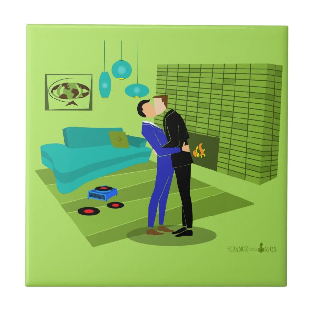 Casal retrô apaixonado (Frente)