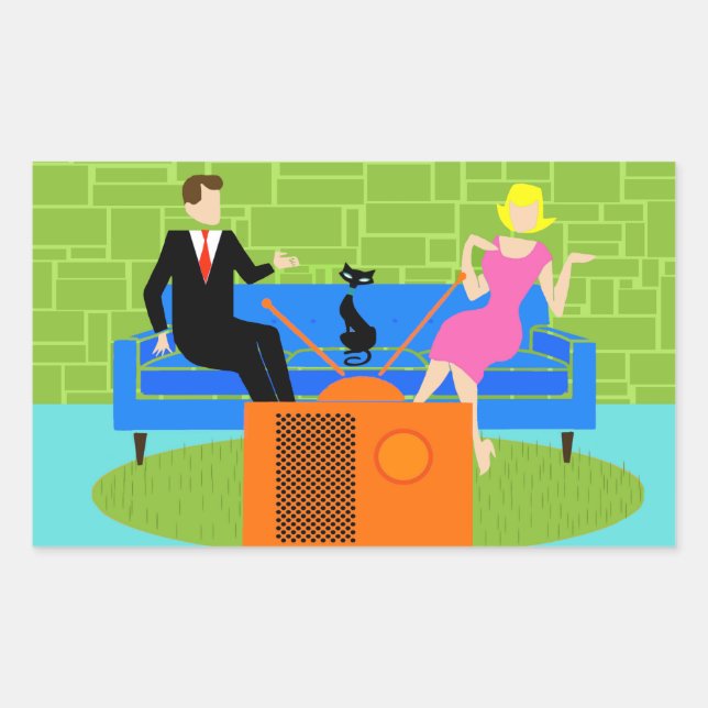Casal retroativo com adesivos de gato (Frente)