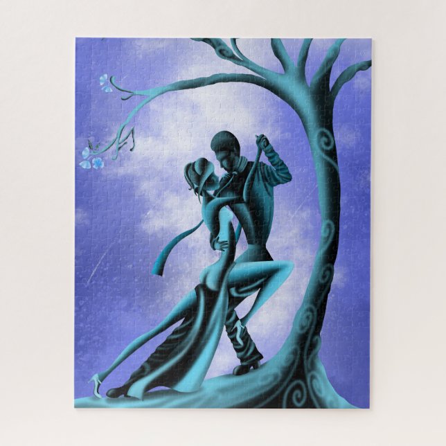 Casal Romântico dança o Quebra-cabeça Tango Jigsee (Vertical)