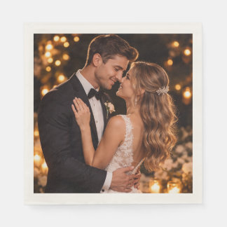 Casal Romântico de Casamento Guardanapo de Papel M