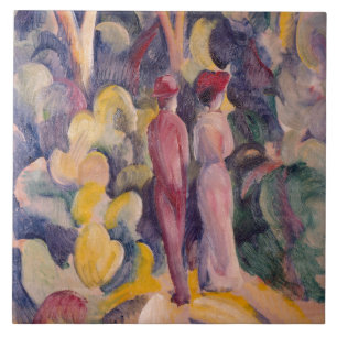Casal Vintage August Macke na Faixa Florestal