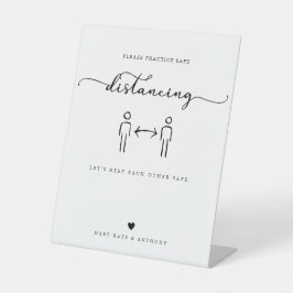 Casamento à Distância do Script de Caligrafia Mode