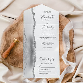 Casamento Ágata Prata Cinza Moderna