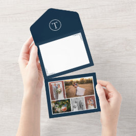 Casamento All-in-One Obrigado/Cartão de Férias/Env