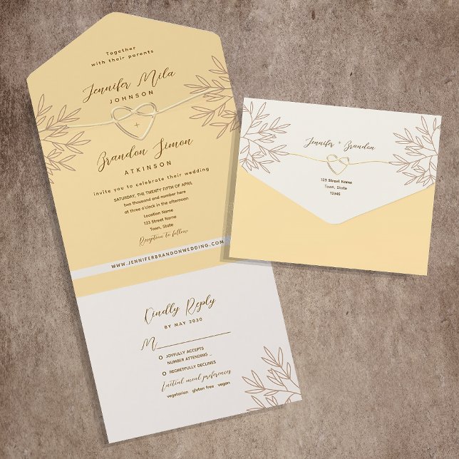 Casamento Amarelo Boho (Criador carregado)