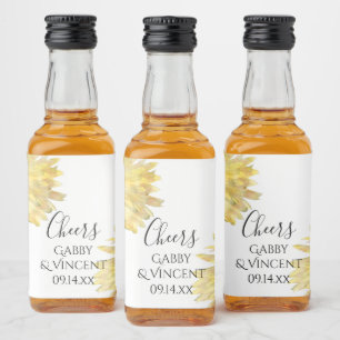 Casamento Amarelo de Girassóis Aquarela