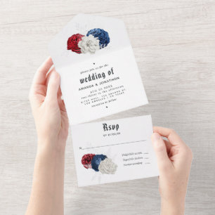 Casamento Americano Vermelho Branco e Azul