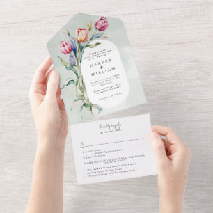 casamento anexado a primavera d de aquarela