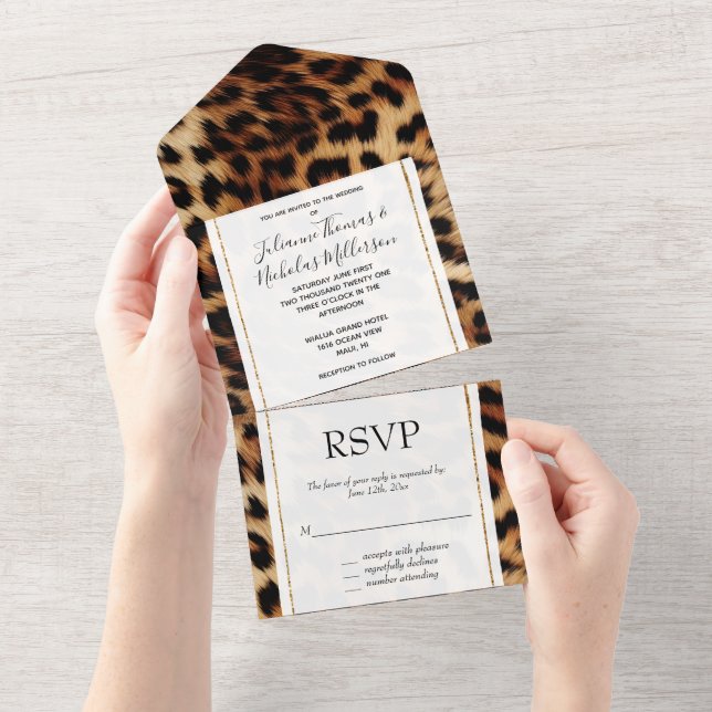 Casamento Animal Brown Cream Leopard (Tearaway)