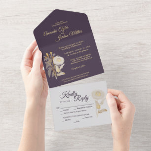 Casamento Antiquado De Daisy Roxo, Tudo Em Um Conv