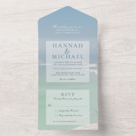 Casamento Aquarela Oceano Praia Água Azul