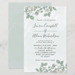 Casamento Aquarela Verde Sálvia Orçamento Eucalipt