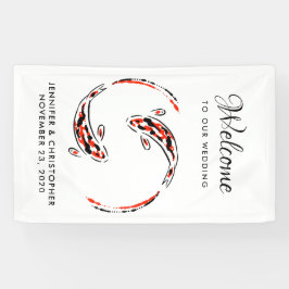 Casamento Artístico De Peixes Koi Negra E Vermelho