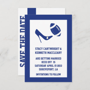 Casamento Azul De Futebol Salva O Anúncio Da Data