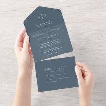 Casamento Azul do Marinho Moderno Minimalista