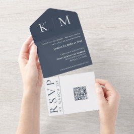 Casamento Azul e Branco-Monograma-
