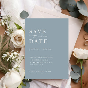 Casamento Azul Elegante Salve a Data