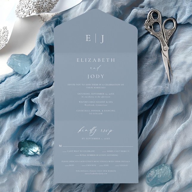 Casamento Azul Empoeirado (Criador carregado)