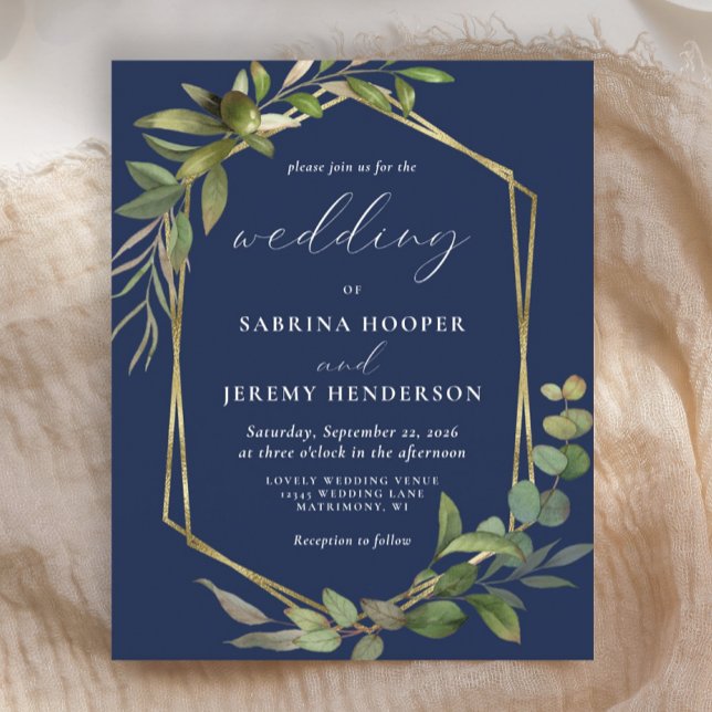 Casamento azul marinho de eucalipto verde oliva ec (Criador carregado)