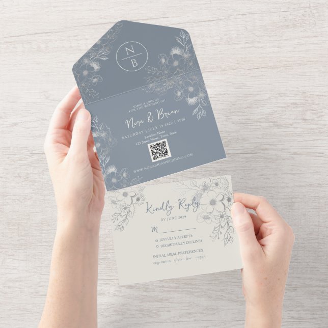 Casamento Azul Poeira Boho Periwinkle (Tearaway)