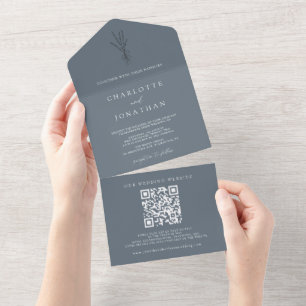 Casamento Azul Simples com Derrame Botânico